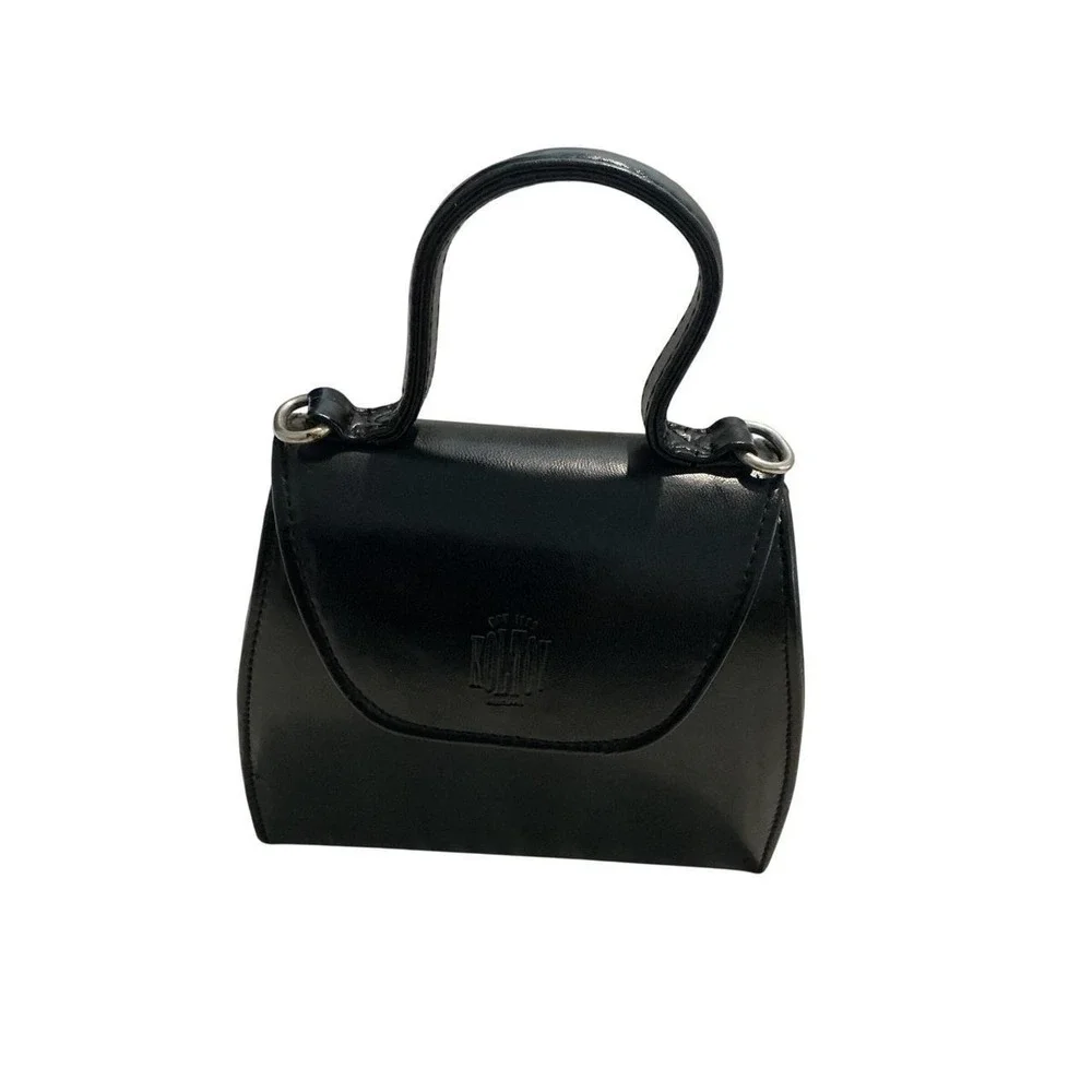 Koltov Mini Top Handle‎ Bag Women OS Black Good Structured Vintage 90s Style